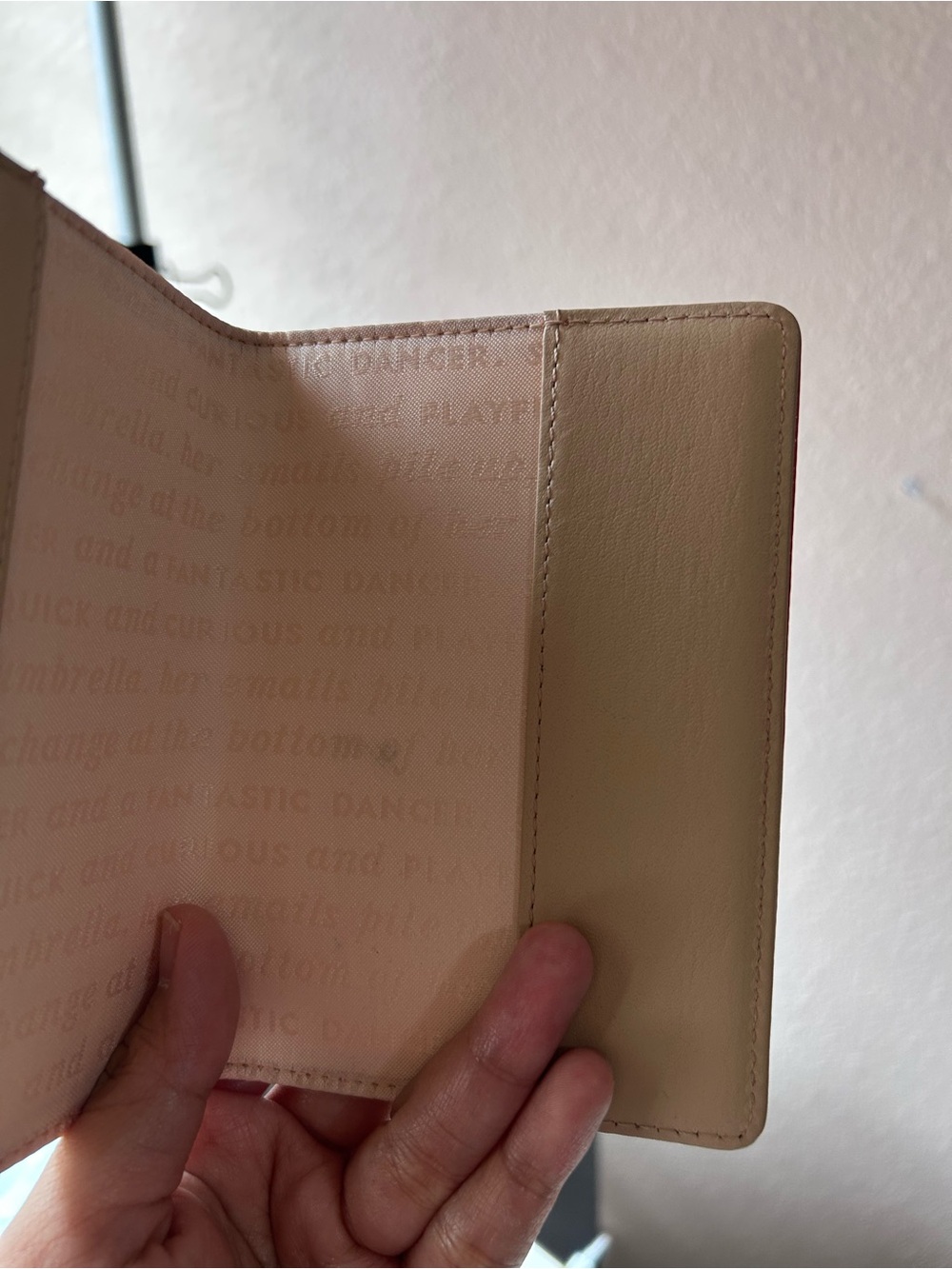 Kate Spade New York Floral Leather Passport Holder / Travel Wallet – Coral Pink - Picture 4 of 4